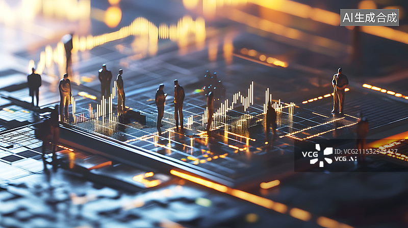 【AI数字艺术】AIGC：财经金融经济抽象概念背景图片素材