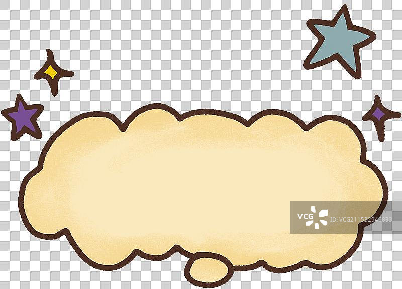 星星气泡框图片素材