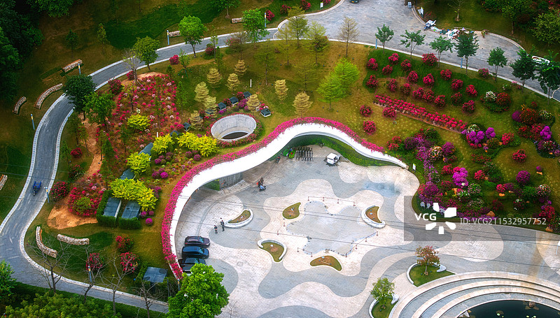 俯瞰云萝植物园图片素材