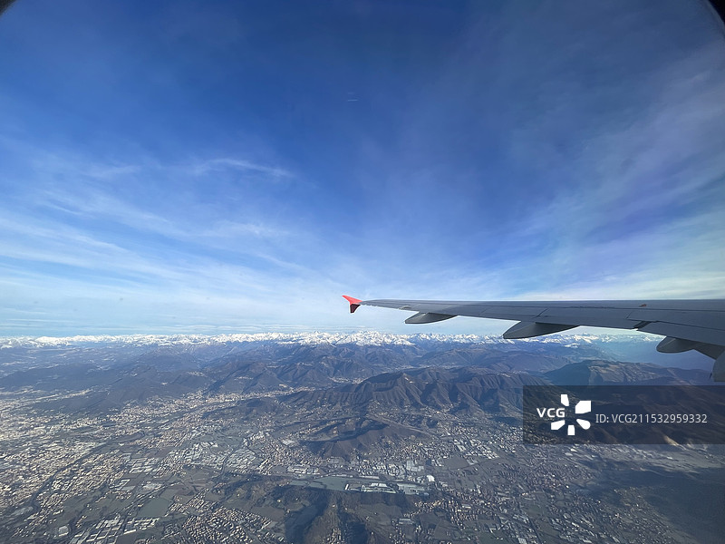 飞机上的风景图片素材
