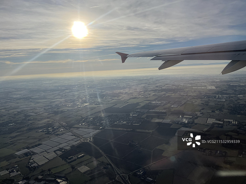 飞机上的风景图片素材