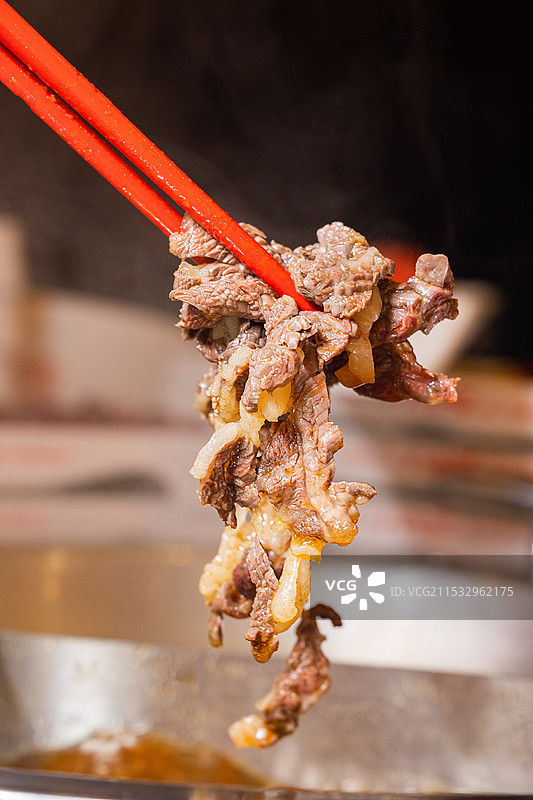 涮牛肉牛肉火锅潮汕牛肉三花趾五花趾嫩肉吊龙伴匙柄 胸口朥熟牛图片素材