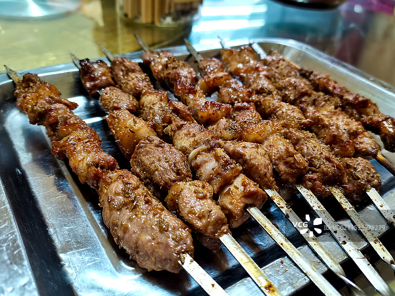 内蒙烤羊肉串图片素材