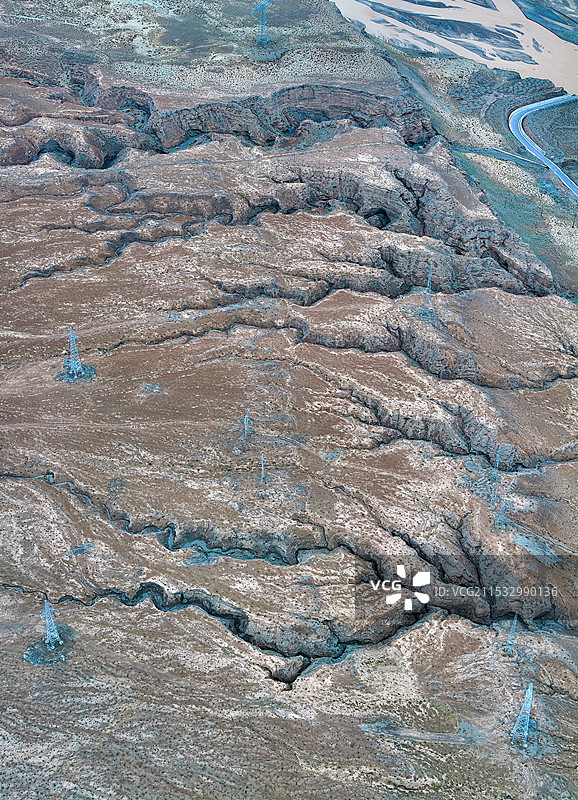 青海省海西州昆仑山世界地质公园无极龙凤宫航拍图片素材