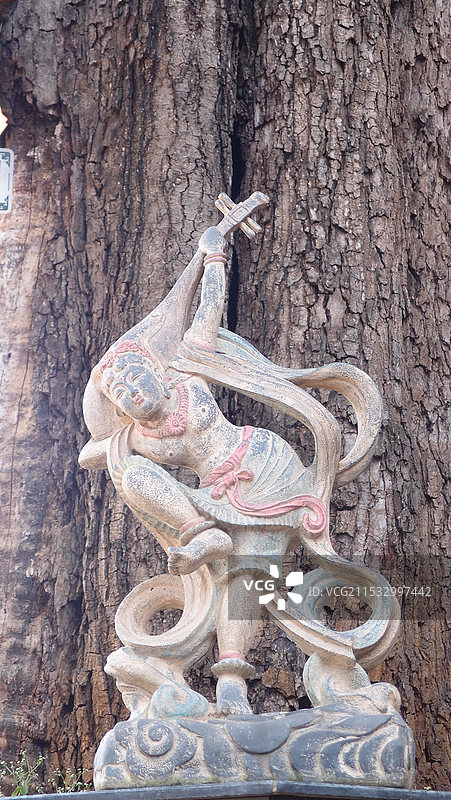 飞天小雕像图片素材