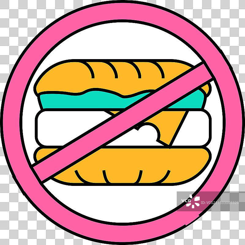 汉堡锁定图标颜色图片素材