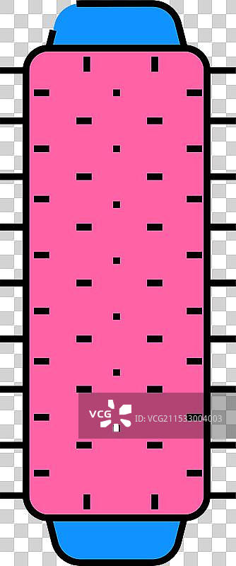 滚筒微纤维平面图标颜色图片素材