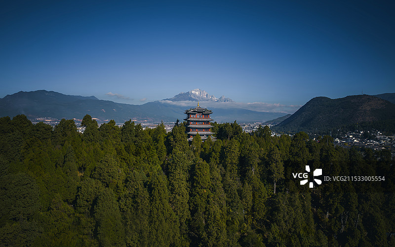 丽江古城万古楼风光图片素材