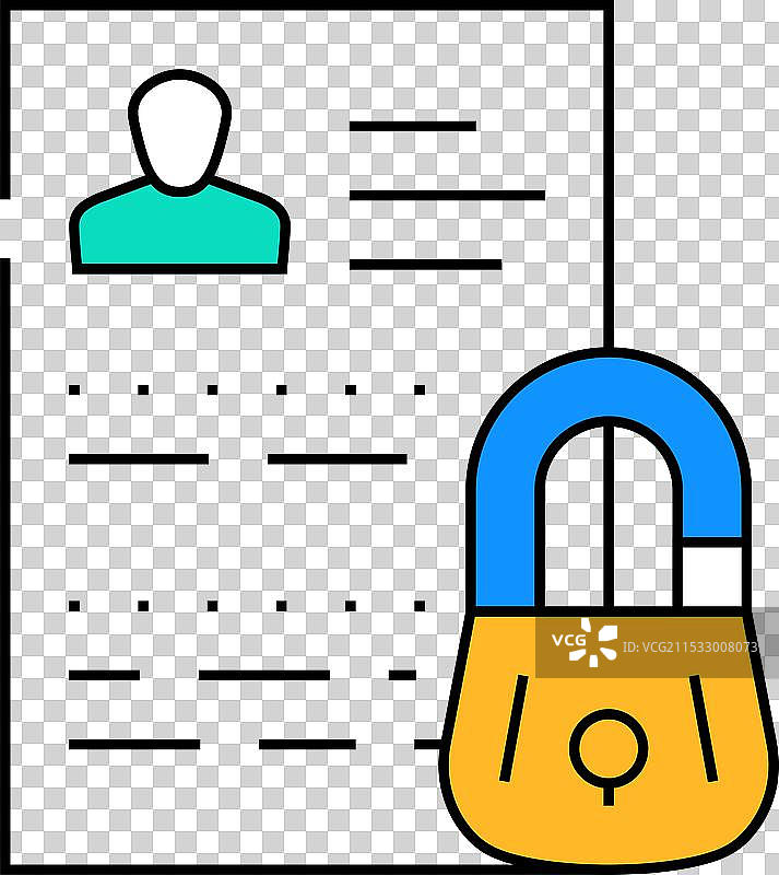 个人数据保护图标颜色图片素材