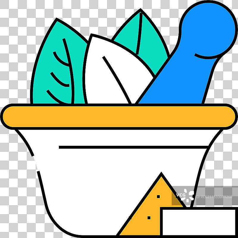 制药用药丸碗图标 彩色图片素材