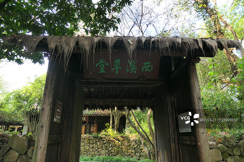 杭州西溪国家湿地公园 西溪草堂，秋天十一月图片素材