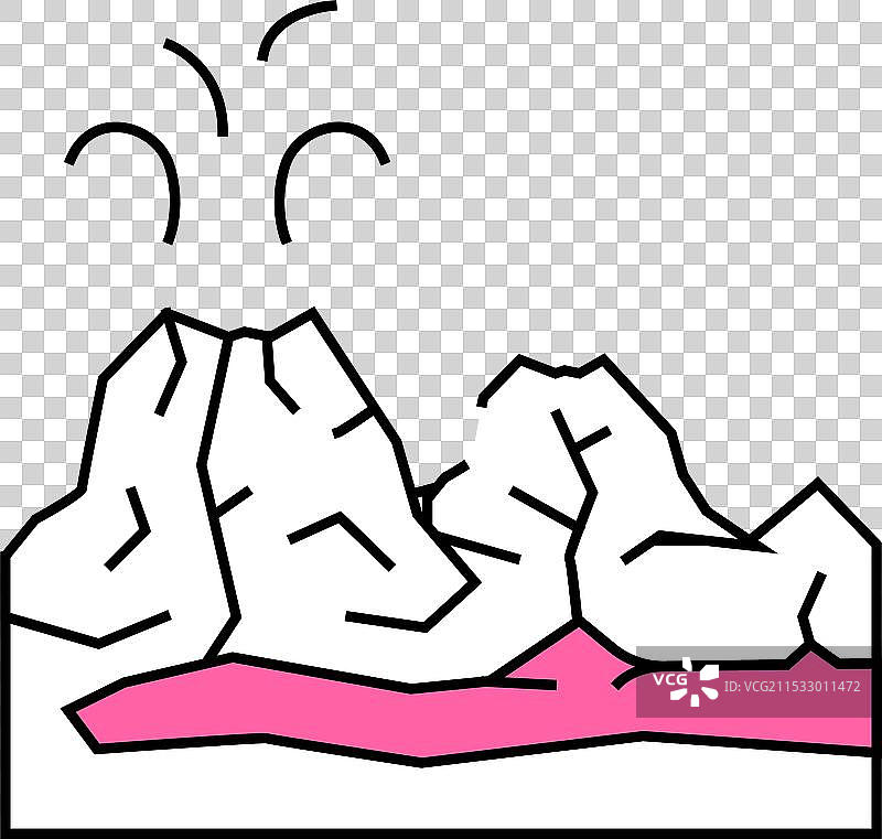 火山谷图标颜色图片素材