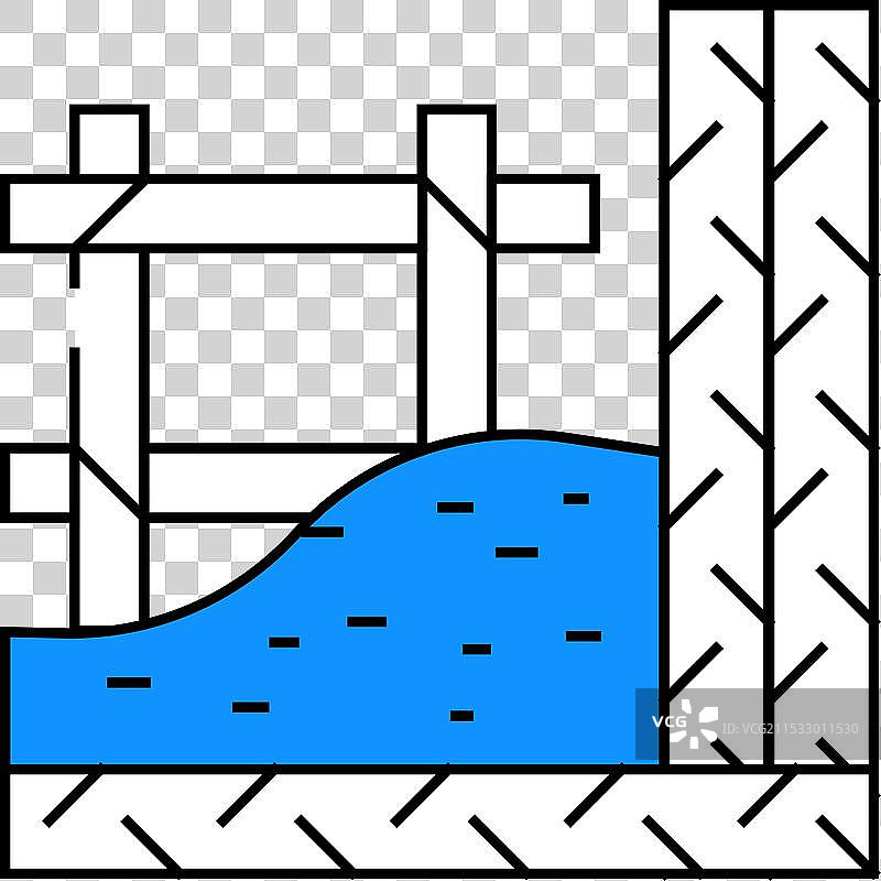 建筑材料图标的颜色图片素材