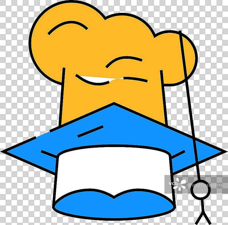 厨师和毕业烹饪课程的帽子图标颜色图片素材