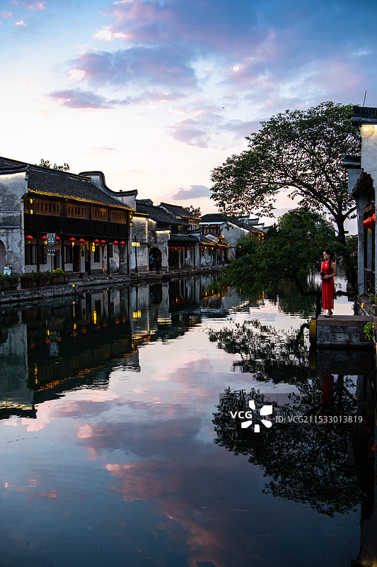 南浔黄昏图片素材
