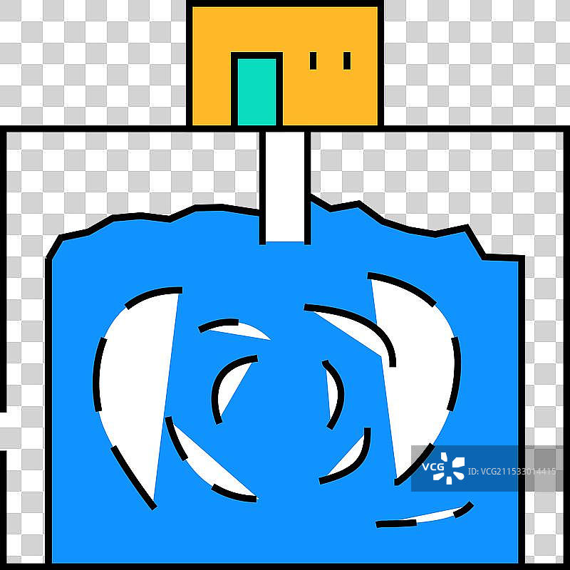 地下储存细菌沼气图标 彩色图片素材