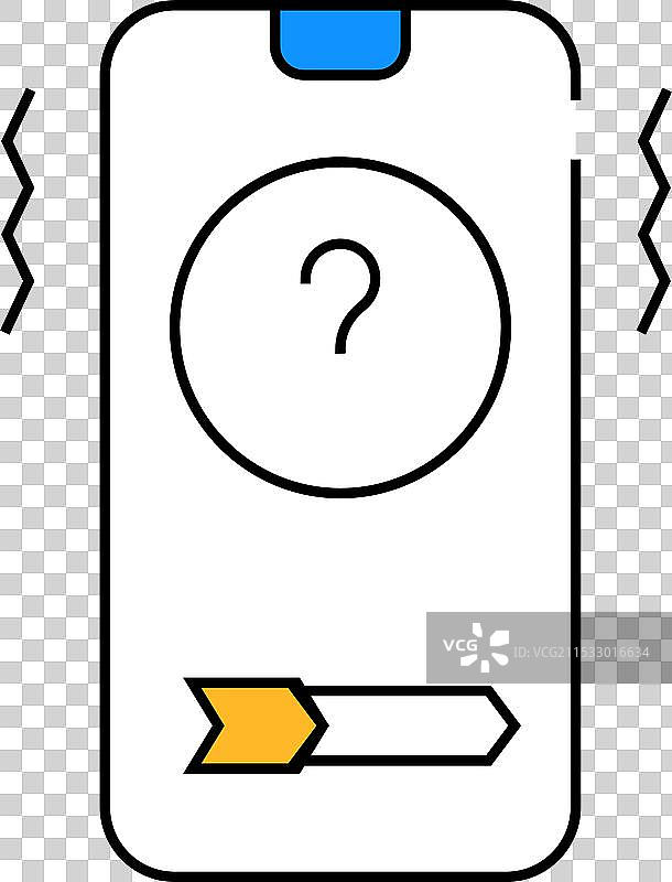 未知电话用户呼叫恐惧图标颜色图片素材