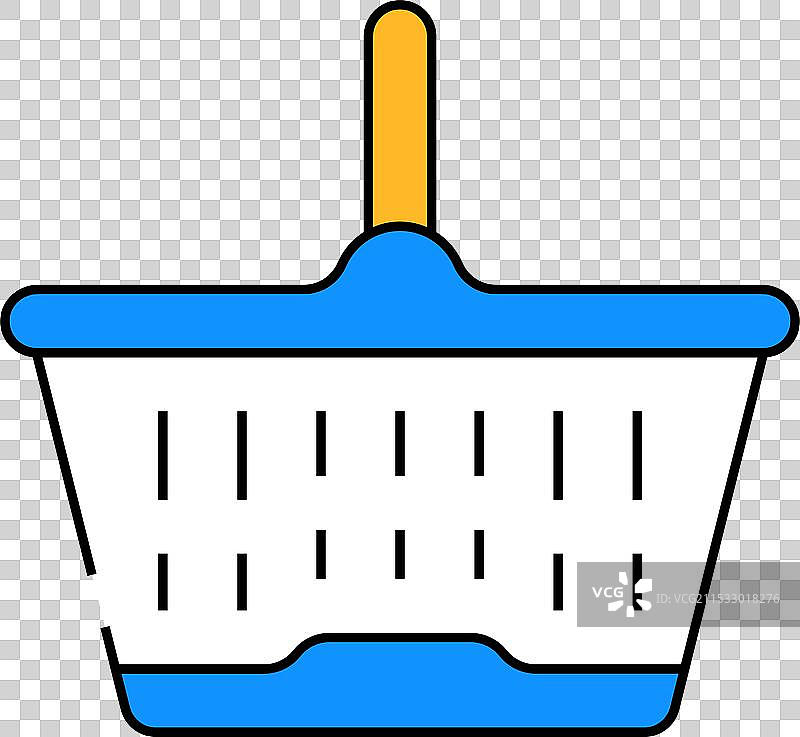 购物塑料篮图标颜色图片素材
