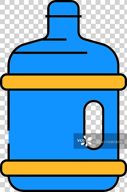 彩色水塑料瓶图标图片素材