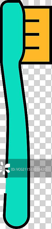 彩色塑料牙刷配件图标图片素材