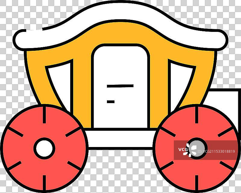 婚礼交通工具图标 彩色图片素材