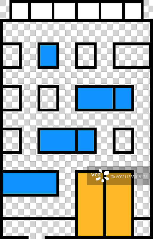 公寓房屋图标颜色图片素材