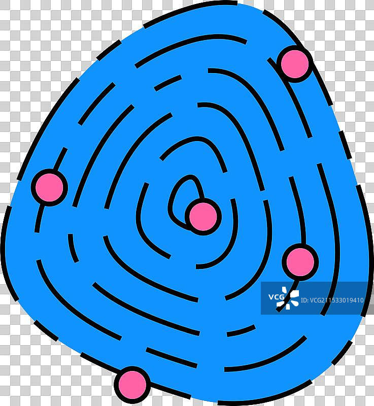 指纹识别客户KYC图标颜色图片素材