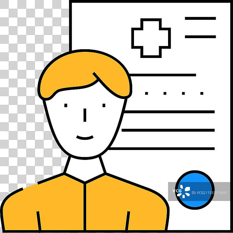 医疗数据客户信息KYC图标颜色图片素材