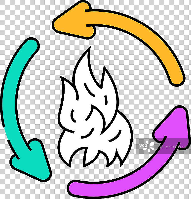 人类新陈代谢卡路里含量图标颜色图片素材