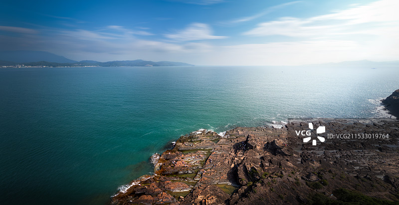 香港东平洲 千里江山图 全景 广角 大海 延时 碎片 礁石图片素材