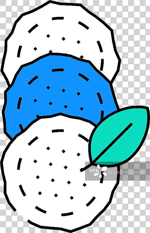 可重复使用的卸妆棉图标颜色图片素材