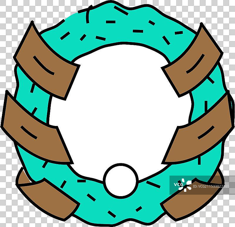 葬礼花圈图标颜色图片素材