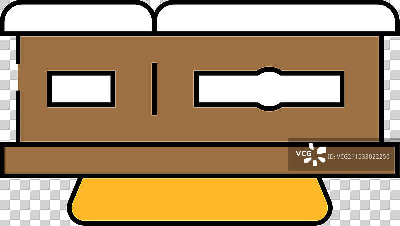 彩色棺材架图标图片素材