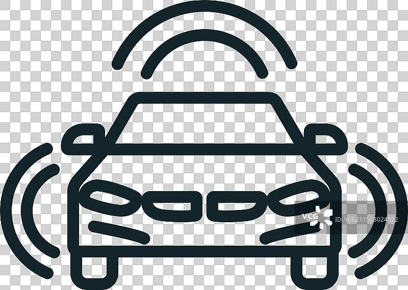 自主驾驶的无人驾驶车辆使用中图片素材