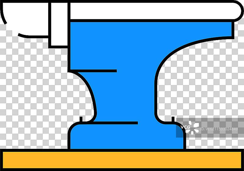 锻造金属的铁砧图标颜色图片素材