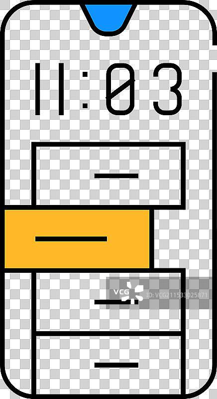 智能手机时钟图标颜色图片素材