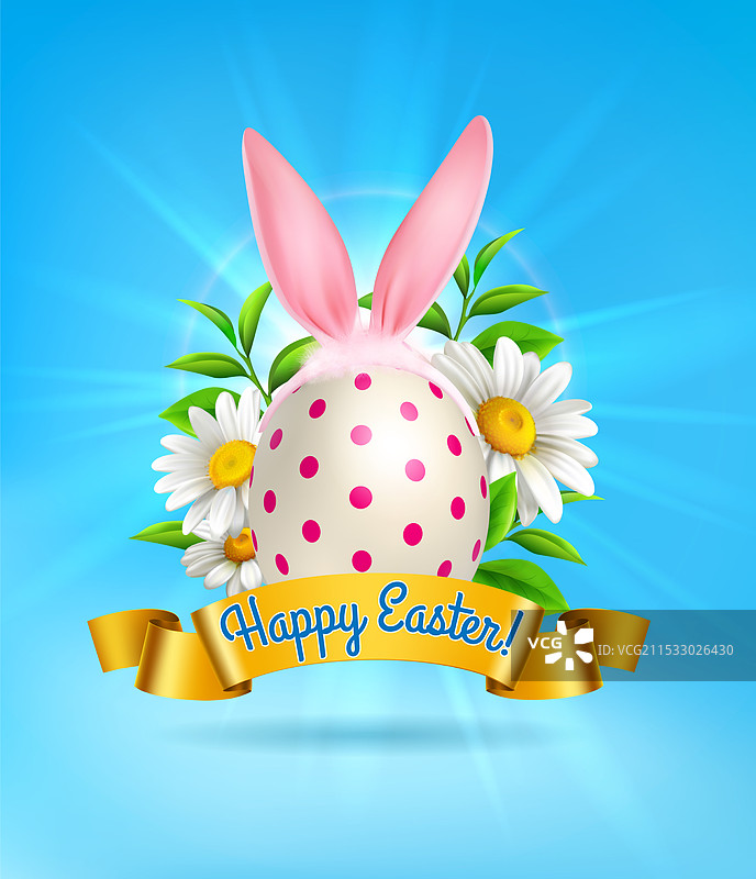 复活节逼真的构图图片素材