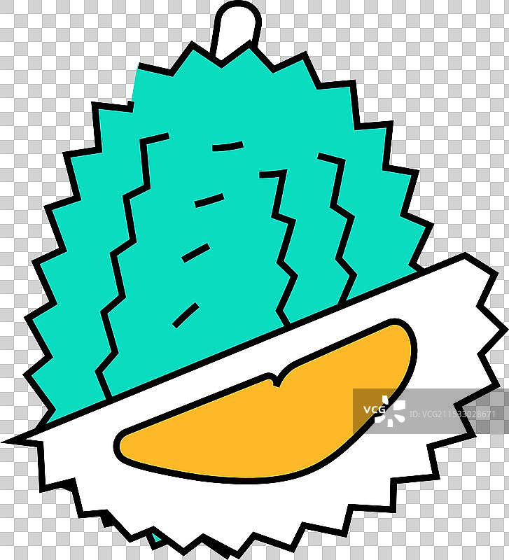 榴莲水果图标颜色图片素材