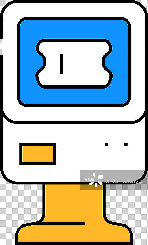 售票机图标颜色图片素材