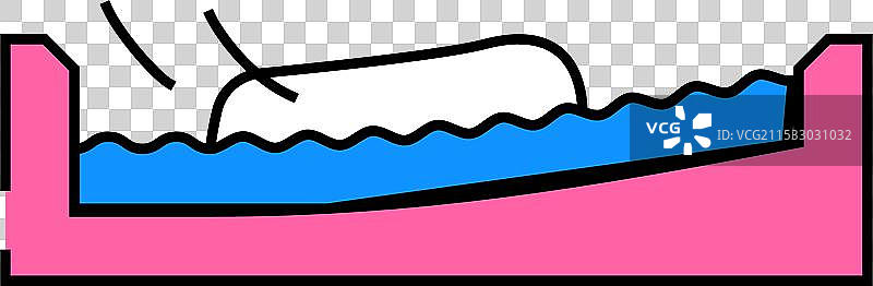 水上运动图标，彩色的冲浪板图片素材