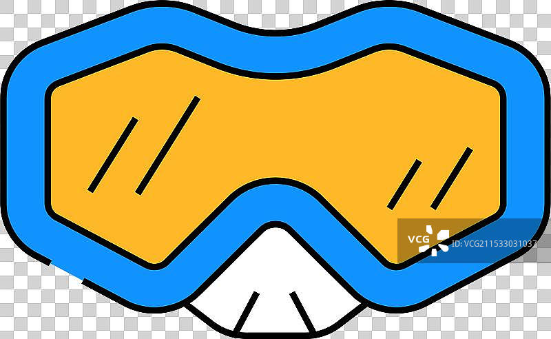 潜水面罩图标颜色图片素材