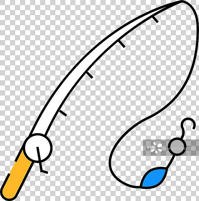 钓鱼水上运动图标颜色图片素材