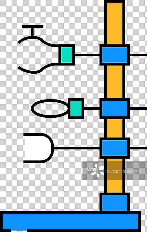 实验室工具图标持有者 彩色图片素材