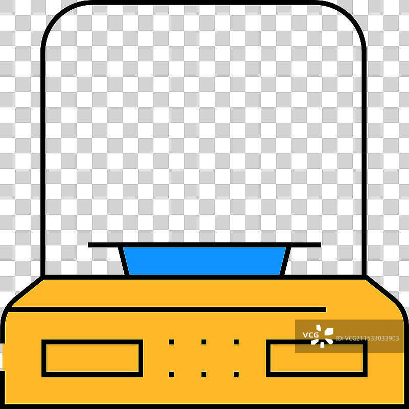 彩色数字设备图标的秤图片素材