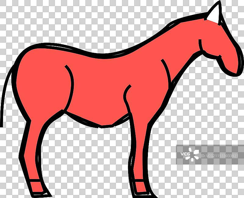 马动物图标颜色图片素材