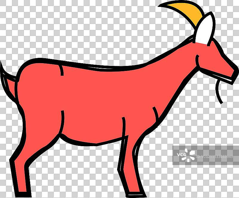 山羊农场动物图标颜色图片素材