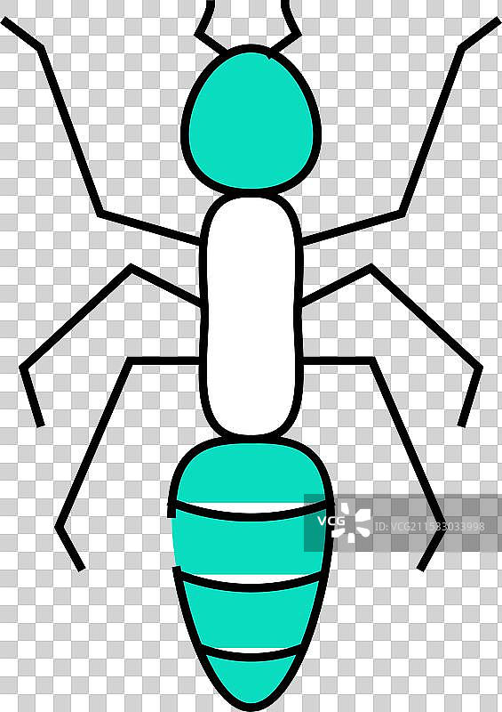 蚂蚁动物图标颜色图片素材