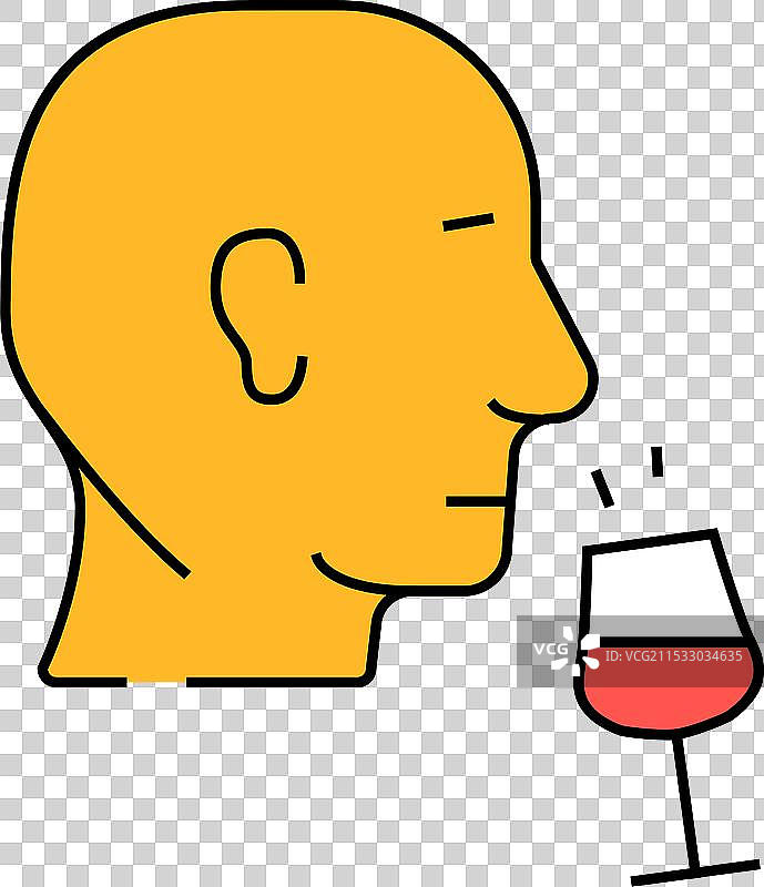 香气四溢的葡萄酒图标颜色图片素材