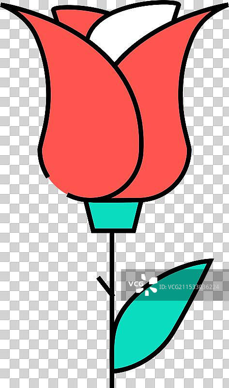 玫瑰香气花朵图标颜色图片素材