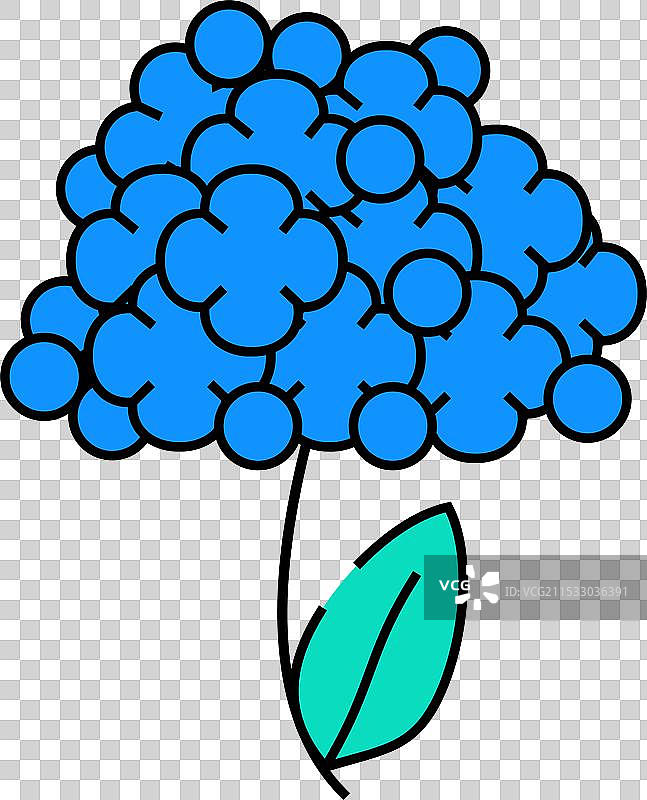 绣球花图标颜色图片素材